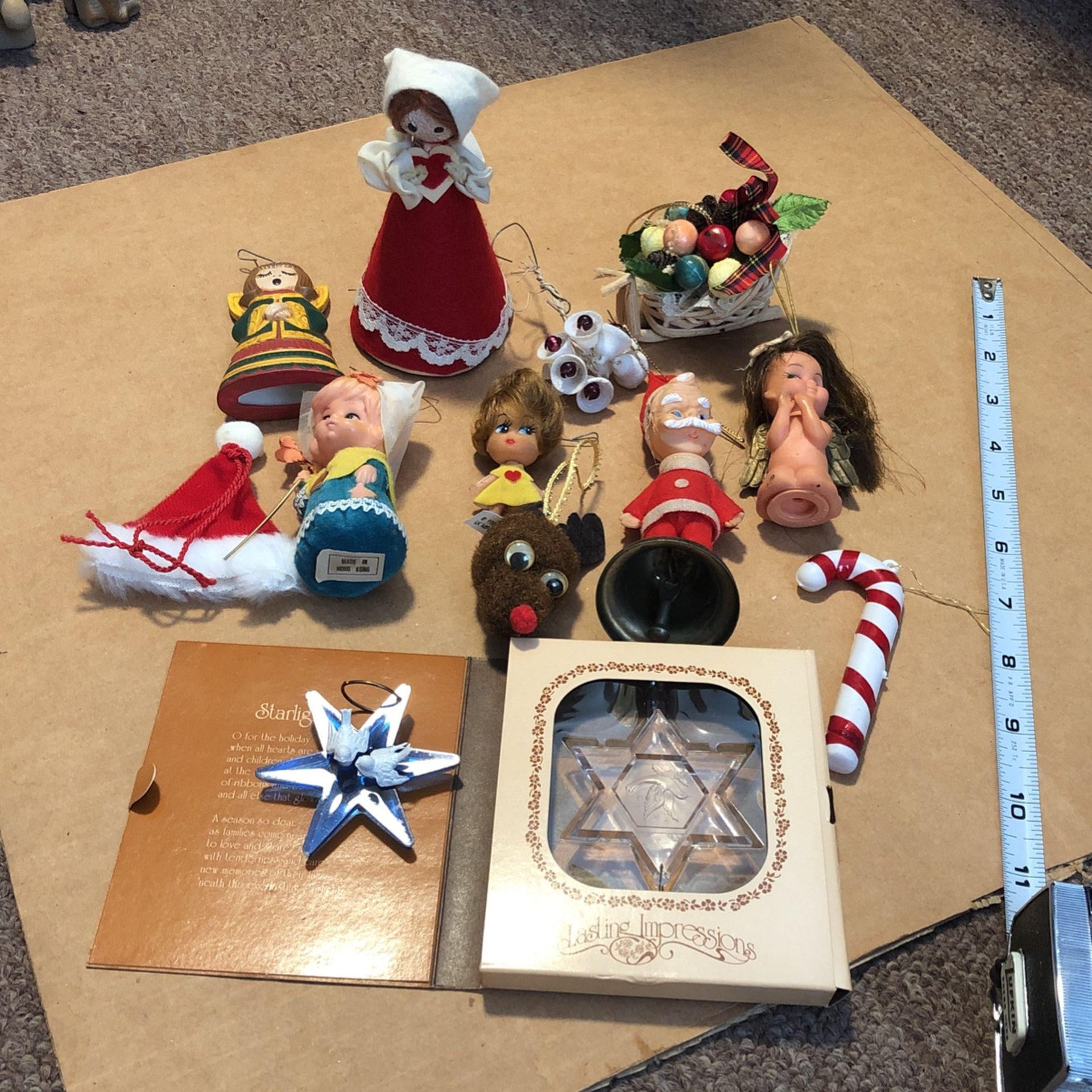 Mixed Vintage Christmas Decorations ( Movable Head Dolls )