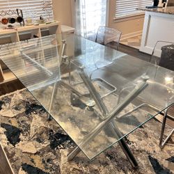 City Furniture Glass Table With Two Chairs 