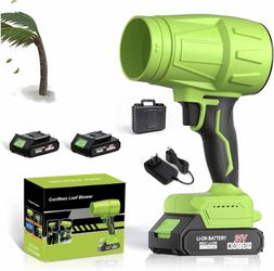 New 21V Cordless Leaf Blower (990,000 RPM, 2 Batteries Included)