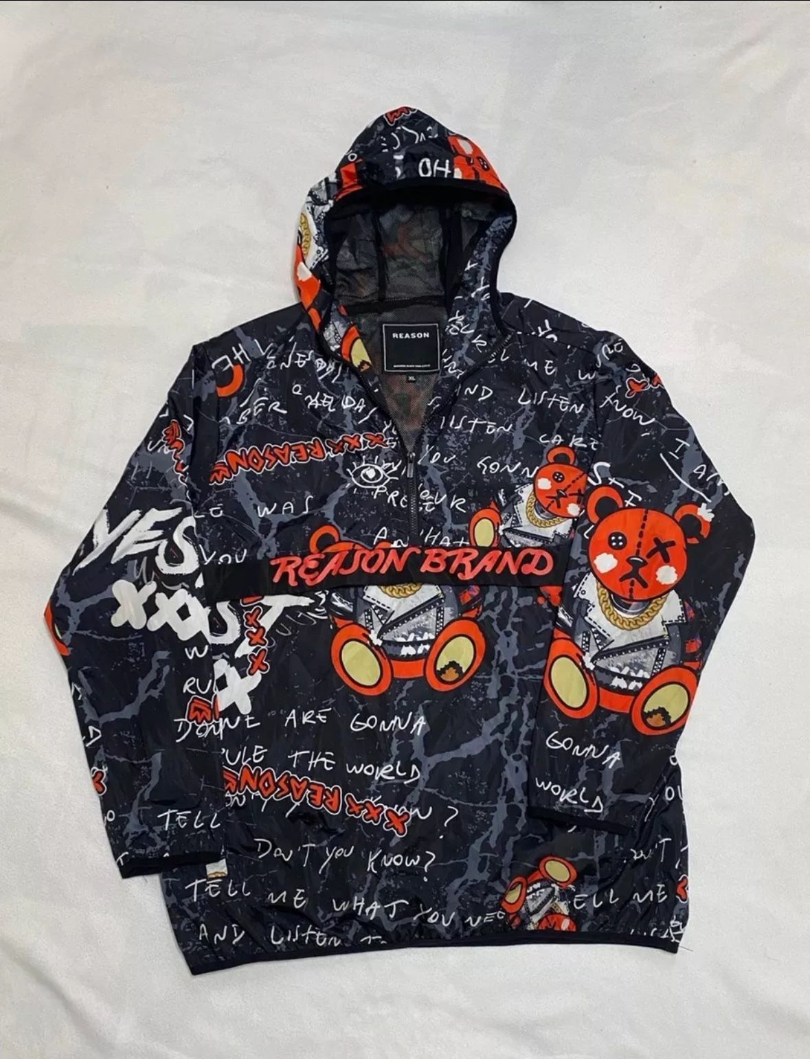 Reason Brand Teddy Half-Zip Pullover Anorakn Streetwear
