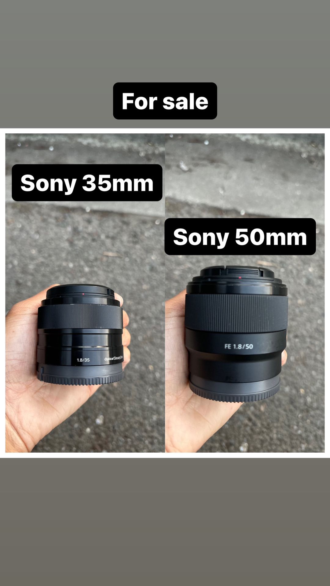 Sony 50mm & 35mm
