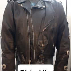 Motorcycle Leather Jacket XL $120 Dlls. 