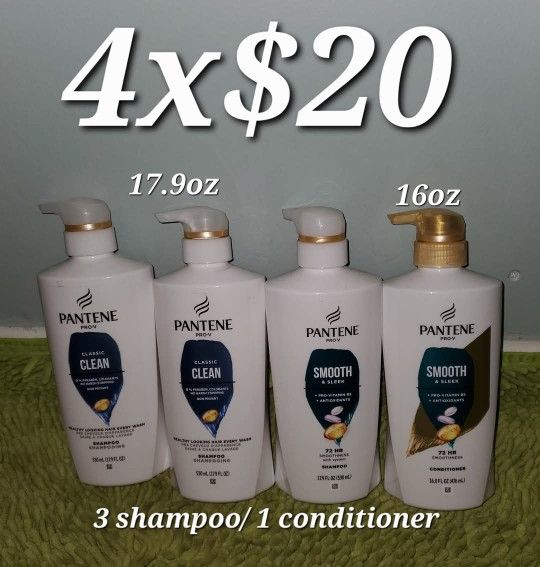3 Shampoo 17.9oz/1 Conditioner 16oz