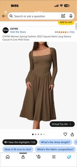 Square neck midi dress