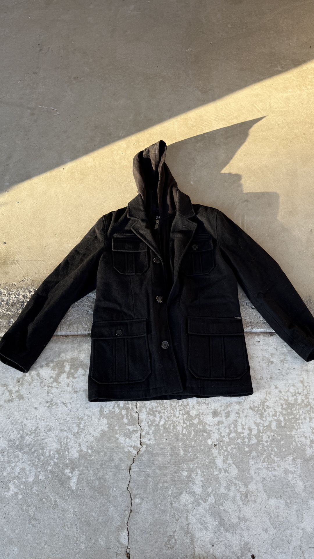 Guess Men’s Medium Jacket with Detachable Hoodie