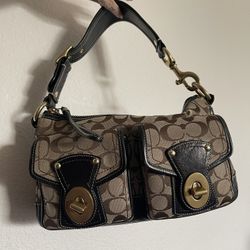 Coach Double Turn lock Legacy Bag 