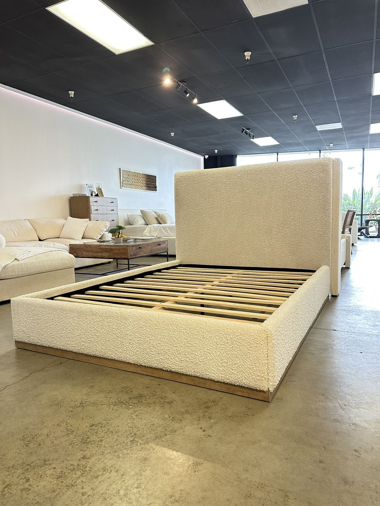 NEW Pottery Barn Style Bedroom Bed Frame & Modern Headboard in Queen & King — FREE Delivery