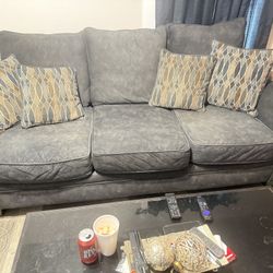 Dark Grey Sofa Set  