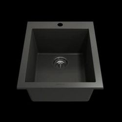 Campino Uno Dual Mount Granite Composite 16 in. Single Bowl Bar Sink