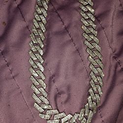 20MM Cuban Link Moissanite Diamond Necklace 