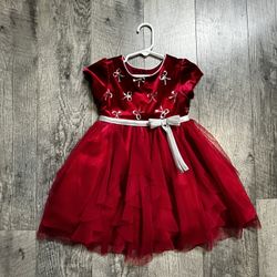 TODDLER GIRLS RED PARTY DRESS SIZE 3T