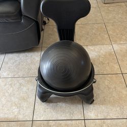 Plastic Mobile Ball Chair, black