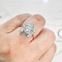 Natural Diamond Engagement Ring and Band