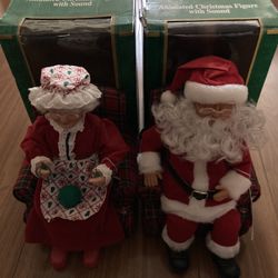 Vintage Animated Christmas Figure With Sounds 