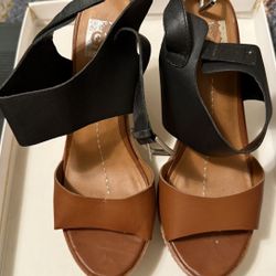 DOLCE VITA Janna two-tone wedge sandals 