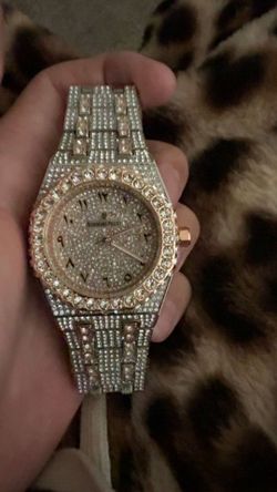 Iced out royal oak audemars piguet watch