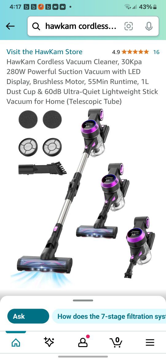 HawKam Cordless Vacuum