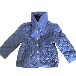 Girls Navy Blue Quilted Jacket  Size 2T