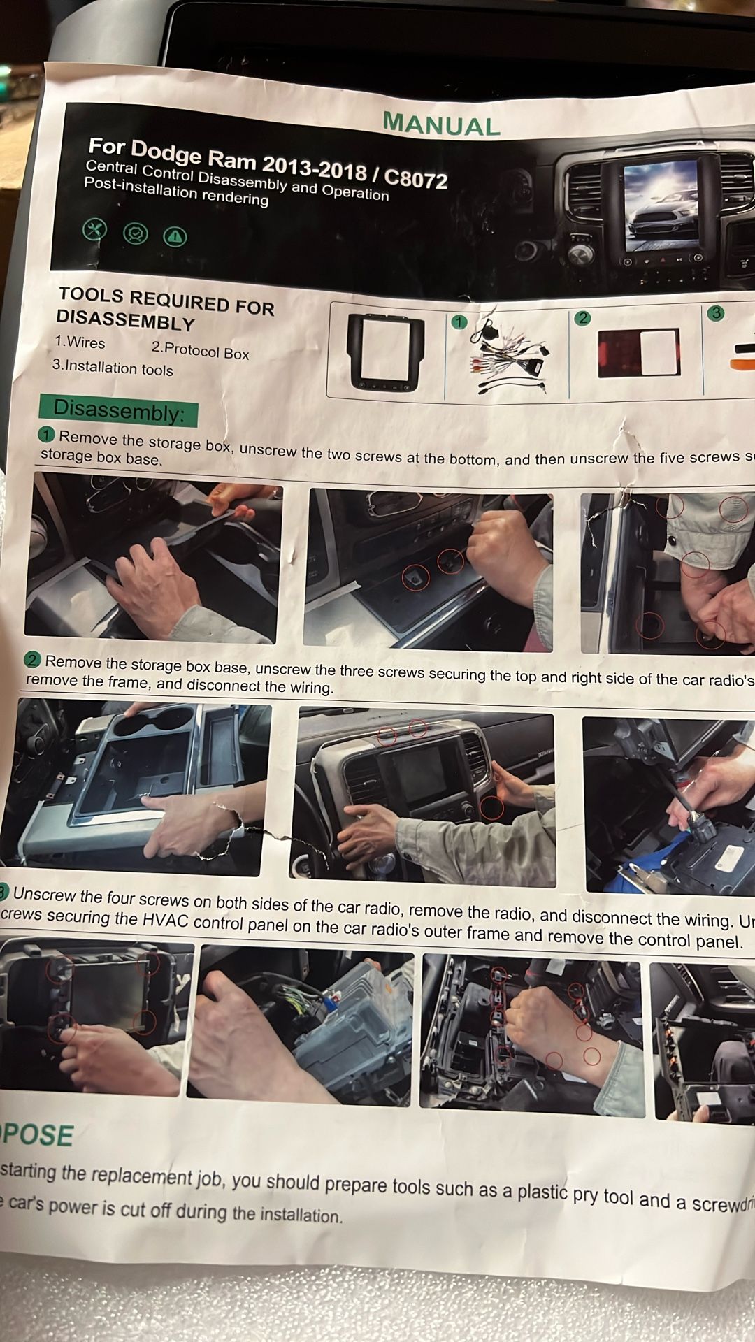 Dodge Ram Car Radio Dash Stereo