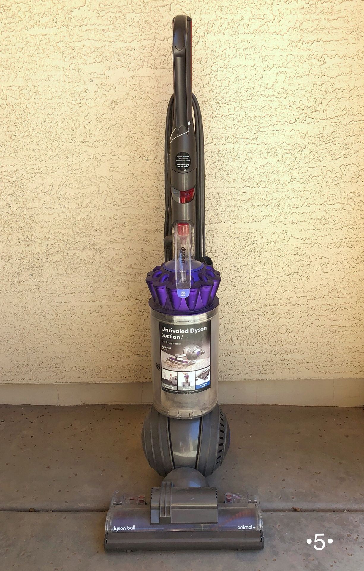 Dyson Ball Animal+ All Floors Upright Vacuum, Purple / Dark Grey •5•
