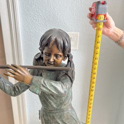 Pareja De Niños De Bronce