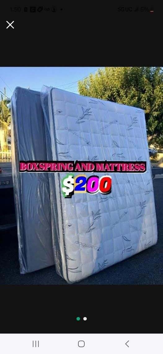 Queen Size Boxspring And Mattress