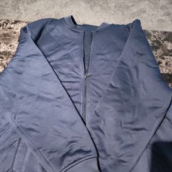 New Dark Blue Cremieux Jacket Size Extra Large Zipper Front