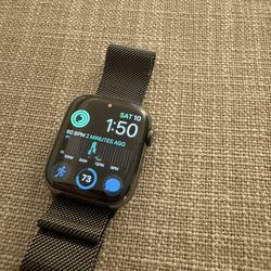 Apple Watch Series 9 GPS + Cellular 45mm Stainless Steel Case with Milanese Loop
