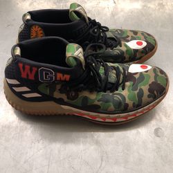 Adidas Dame Lillard Bape Green Camp Shoes Sneakers 7.5 for in Peoria, AZ OfferUp