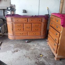 Solid Oak Dresser From The 80s Custom Nade