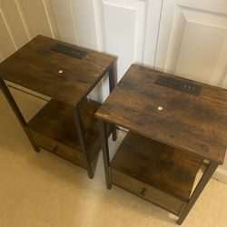 2  Wooden Nighstands