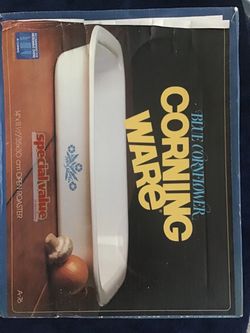 New In Original Box Vintage Corning Ware Cornflower Roast Dish