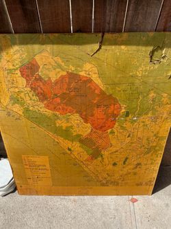 RARE 1981 "Camp Pendleton Special" USMC Command & Control Map – Mounted on Board! Full Description