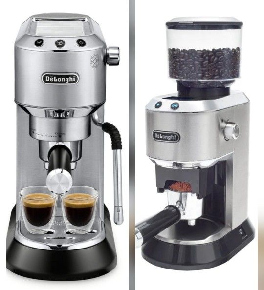 Delonghi Dedica Espresso Machine And Coffee Grinder 