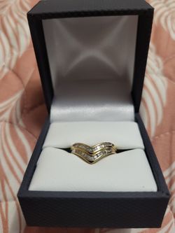 Silver gold plated ring