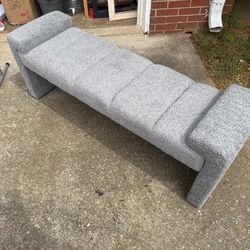 Boucle Bedroom Bench with Channel Tufted Modern Entryway Bench Window Bench End of Bed Bench