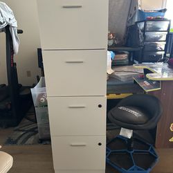 White File Cabinet Tall 