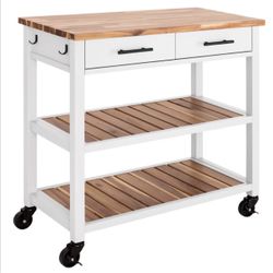 Acacia Top Kitchen Cart