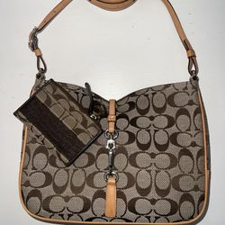 Brown Coach Bag with Coin bag