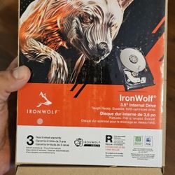 Seagate Iron Wolf 8tb NAS Hard Drive HDD 3.5" Inch 7200RMP