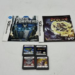 Nintendo DS Game Lot 4  Games Star Fox, Transformers, Iron Man, Devilish Works