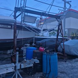 A Frame Engine Hoist W/ 2 Wenches