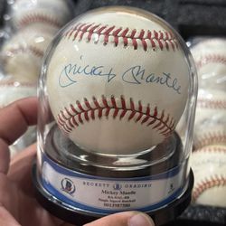 Mickey Mantle Signed Baseball $800