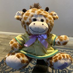 Hug Me Giraffe Plush Cute Jungle Stuffed Animal with Heart on Foot Baby Shower