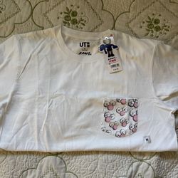Kaws Uniqlo White Pocket T-Shirt