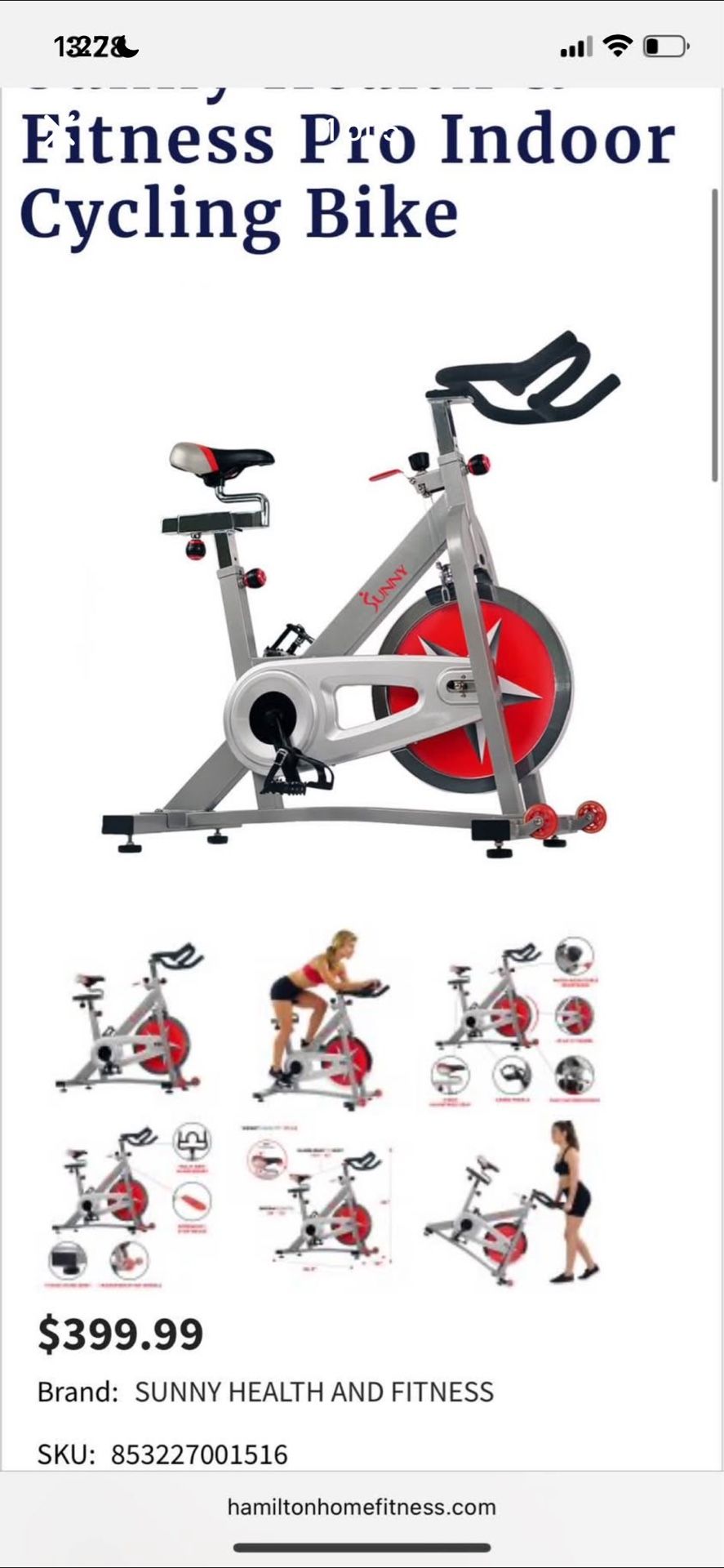 Sunny Health & Fitness Pro Indoor Cycling Bike