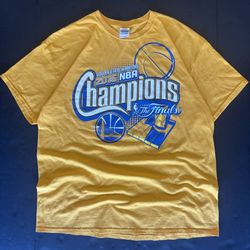 Golden State Warrior 2015 NBA Champion Yellow T-shirt 