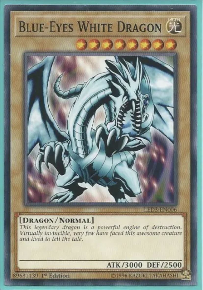 Yugioh - Blue-Eyes White Dragon - 1st Edition Card