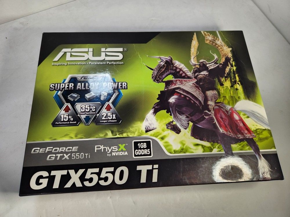 Brand New Asus GTX550 Ti Graphics Card 1 GB GDDR5 Nvidia GeForce PC Computer