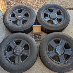 L@@K! 255/65R17 Yokohama Geolandar H/T Tires on OEM Stock F-150 6-lug Rims